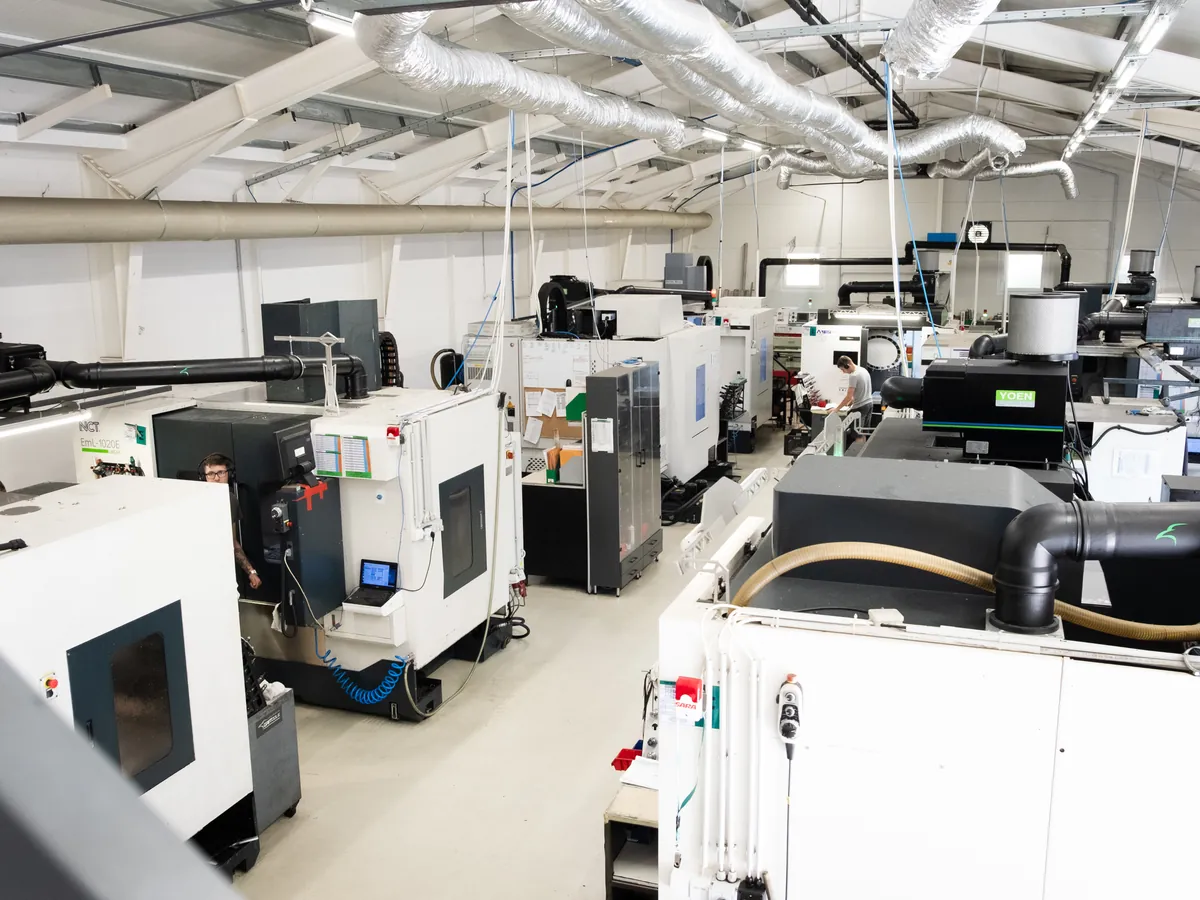 Griftools machining facility in Eger — milling centres and CNC lathes on the shop floor