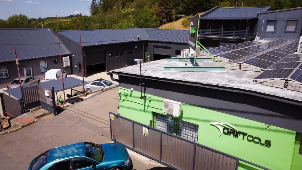 Aerial view of the GrifTools facility in Eger